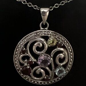 Costume Necklace Base Metal With Artificial Gemstones